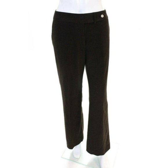 *Calvin Klein Brown Classic Fit Straight Leg Pants - Picture 1 of 4